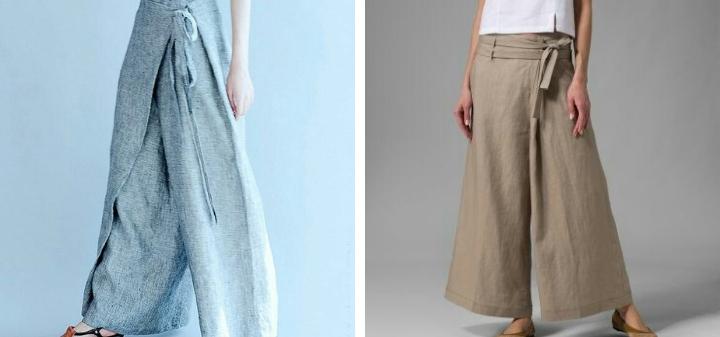 celana kulot berbahan linen