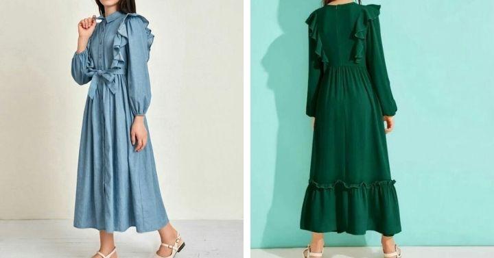 baju gamis anak perempuan umur 12 tahun